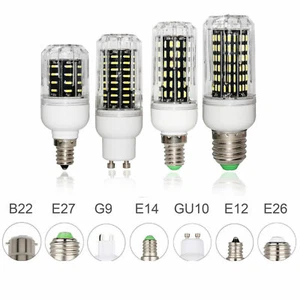 E27 E14 LED Corn Light Bulbs E26 E12 10W 20W 25W 30W 4014 SMD White Lamp GL203 - Picture 1 of 16