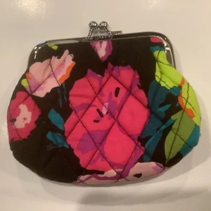 Very Gently Used 1X~Vera Bradley Hilo Meadow Kiss Lock Change Purse - Picture 1 of 15