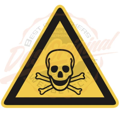 BEST OF STICKERS Aufkleber Gift Arbeitsschutz gefahren Wetterfest UV-Beständig