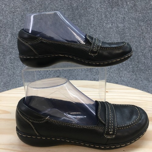 Mocassino Clarks Penny donna 6 5 m nero punta tonda slip on ballerine casual pelle