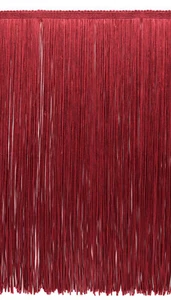 Chainette Fringe Trim 12 inch, Style# CF12, Color# E10 - Dark Wine Red [5 Yards] - Picture 1 of 1
