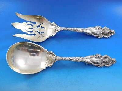 Juego de servir ensalada Love Disarmed by Reed and Barton Sterling GW 10 3/4" Old Pcd Foto 1 de 4