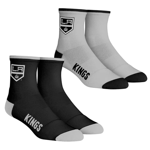 Youth Rock Em Socks Los Angeles Kings Core Team 2-Pack Quarter Length Sock Set Cover