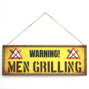 Letrero de pared de metal para asar a la parrilla Primus para hombres decoración de hogar y jardín exterior interior - Imagen 1 de 1