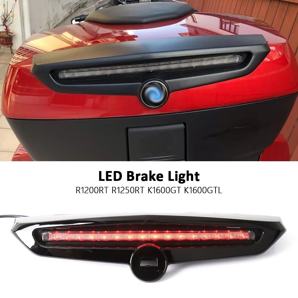 Feu Arrière LED Pour Top Case BMW R1200RT/R1250RT/K1600 - Noir/Chrome - Plug & Play
