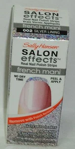 1 Box Sally Hansen Salon Effects Real Nail Polish Strips SILVER LINING #002 16ct - Picture 1 of 1