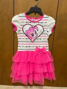 Hasbro My Little Pony Pinkie Pie Hot Pink Ruffle Dress Size 6 - Picture 1 of 7