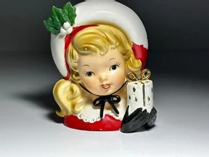 Vintage 1962 Enarco Christmas Head Vase - Picture 1 of 8