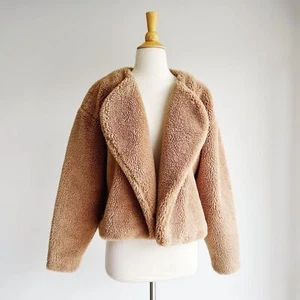 TREASURE AND BOND Soft Cropped Teddy Jacket XS - Picture 1 of 6