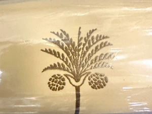 Thibaut Wallpaper Gold Palm Tree Beige Palm Beach Metallic 2 Double Rolls T1664 - Picture 1 of 19