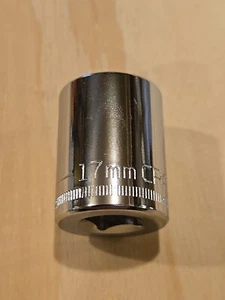 Craftsman 17mm 6 Point 3/8" Drive Shallow Polished Chrome Socket 43548 Z-AN - Bild 1 von 5