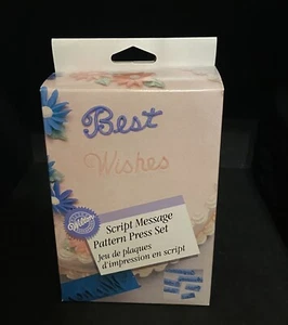 Wilton Script Message pattern press new set Cake Decorating - Picture 1 of 2