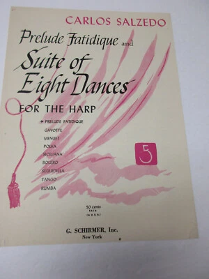 Carlos Salzedo Prelude Fatidique Harp Sheet Music Suite of Eight Dances - Image 1 of 3