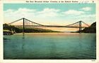 Bear Mountain Bridge Crossing Historic Hudson New York Postcard