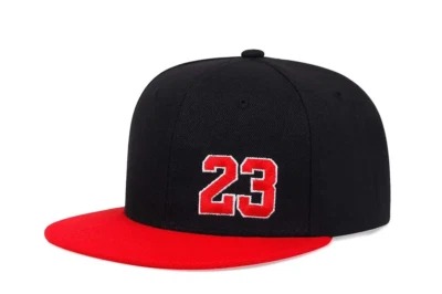 New Red 23 Baseball Cap Embroidery Snapback Hip Hop Hat Basketball Chicago - Image 1 of 4