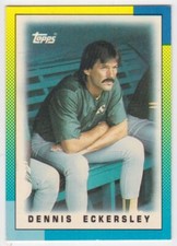 1990 Topps Major League Leaders Minis  #27 Dennis Eckersley Oakland Athletics