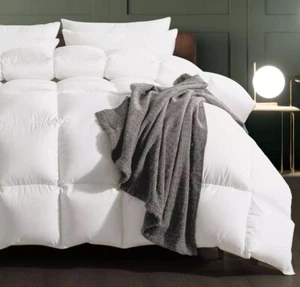 WhatsBedding Feather Fiber Comforter King Size Duvet Insert for All Season, 100% - Picture 1 of 6