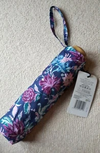 Laura Ashley Umbrella Navy Floral Design Pink Green Purple- Polyester -Brand New - Picture 1 of 4