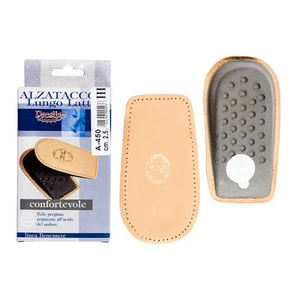 Alzatacco Lungo in Morbido Lattice e Pelle - Altezza da 1cm a 3cm Uomo e Donna - Imagen 1 de 2