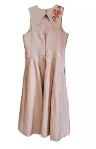 Karen Millen Embroidered Dress Blush Pink UK 12 Stunning - Picture 1 of 10