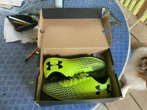 Under Armour UA CF FORCE 3.0 FG-R JR YELLOW / BLACK Soccer Cleats Size 5.5y - Picture 1 of 4