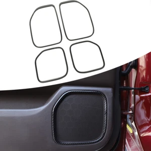 Inner Door Speaker Trim Cover For Chevy Silverado/GMC Sierra 14-18 Carbon Fiber - Picture 1 of 10