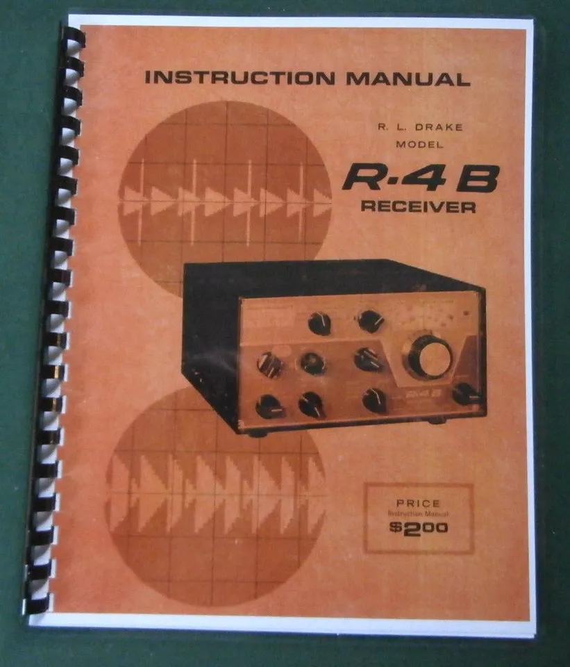 Drake R-4B Instruction manual: 11" x 17" Foldout Schematic & Protective Covers! - Image 1 of 1