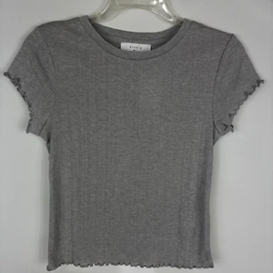 Elodie Womens Baby T Shirt Small Gray Minimal Basic Layer Capsule Coquette ZS L - Picture 1 of 4