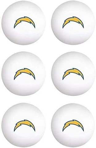 NFL Los Angeles Chargers PING Pong Balls - 6 Pack, New Cover