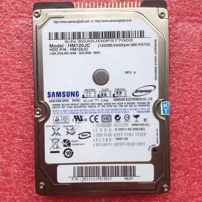 Samsung 120 GB 120GB 5400 RPM 2,5 Zoll HM121HC PATA IDE HDD Festplatte - Image 1 of 2