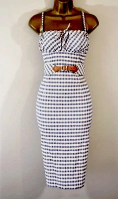 Rare Red Label Vivienne Westwood Corset Dress Sz 46, Seersucker Gingham, Stretch - Image 1 of 4