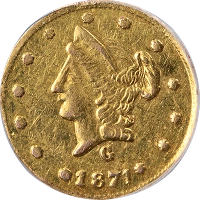 1871 G50c Round Liberty BG-1026 NGC AU55 Nice Eye Appeal Nice Strike - Image 1 of 4