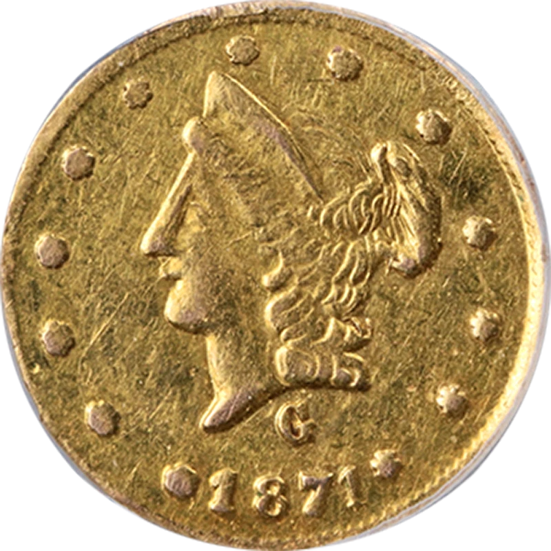 1871 G50c Round Liberty BG-1026 NGC AU55 Nice Eye Appeal Nice Strike - Image 1 of 4