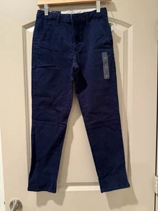 Gap Boys Size 12 Navy Blue Chino Khaki Pants NWT - Picture 1 of 6