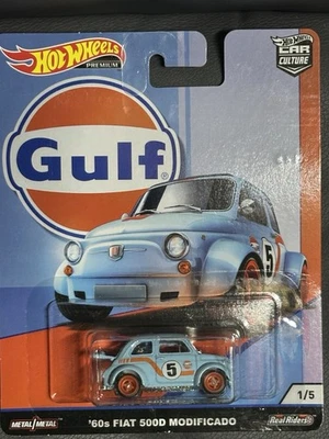 2018 - Hot Wheels - Fiat 500D modificado años 60 - Gulf - Car Culture - Foto 1 de 3