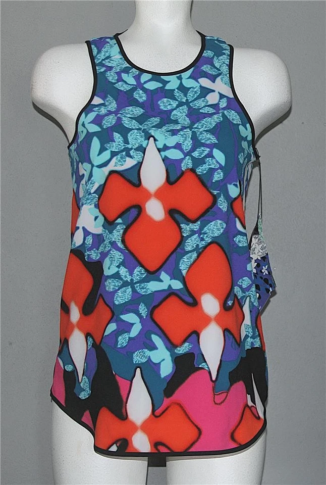 Camiseta sin mangas Peter Pilotto for Target brillante floral espalda deportiva calce suelto para mujer XS NUEVA CON ETIQUETAS Foto 1 de 1