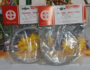 Vtg Lot Of 2 Schwinn 65 In Long Universal Brake Cables NOS In Pkg - Picture 1 of 1