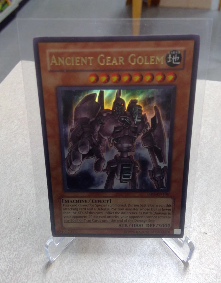 Yu-Gi-Oh TCG Ancient Gear Golem DR3-EN186 Unlimited Ultra Rare - Image 1 of 2