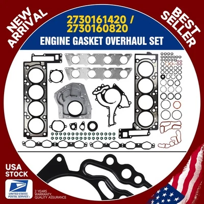 Engine Rebuild Gasket For Mercedes-Benz W221 S500L W463 G500 5.5L A2730161420 US - Image 1 of 4