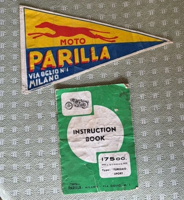 Parilla 175体育旅游说明书所有者手册和老式横幅 — 第 1/4 张图片