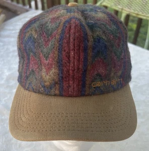 Vintage Carhartt Aztec Wool Blanket SnapBack Hat Cap - Bild 1 von 15