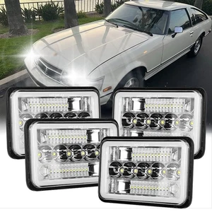 4PCS 4x6" Inch LED Headlights Hi/Lo Sealed Beam For GMC V2500 SUBURBAN 1989-1991 - Picture 1 of 13