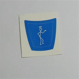 Corgi Toys  201 The Saint Volvo P1800 White Stick Figure Blue Bonnet Sticker - Picture 1 of 3