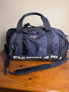 Polo Sport Ralph Lauren dunkelblau Seesack Fitnessstudio Weekender Handgepäck Reise Vintage - Bild 1 von 14