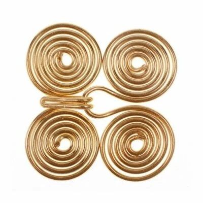 PERA PERIS Angelsächsischer Gewandhaken Gewandschließe Mittelalter Spiralen Hakenverschluss