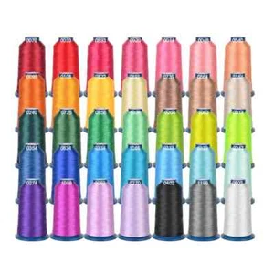 Premium 60 Colors Machine Embroidery Thread Set Polyester 4000M (4374Y) 40 W.T. - Picture 1 of 4