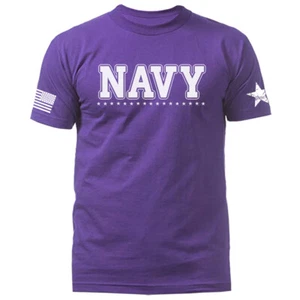 Navy Military Patriotic US Flag Veteran Graphic T-shirt - Picture 1 of 17