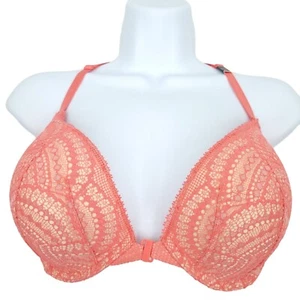 Victorias Secret Very Sexy Push Up Bra Halter Sz 32DDD Pink Padded Front Closure - Picture 1 of 14