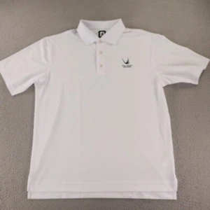 FootJoy Shirt Mens XL White Knit Polyester Golf Yas Links Abu Dhabi Polo - Picture 1 of 10