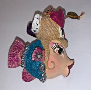 Bolsas de corazón Katherine's Collection Big Red Lips Sparkels Kissy Fish I - Imagen 1 de 9